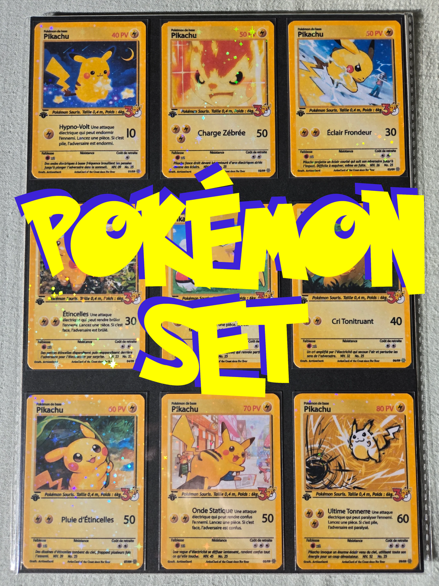 Sets Pokémon - Pikachu cards collection