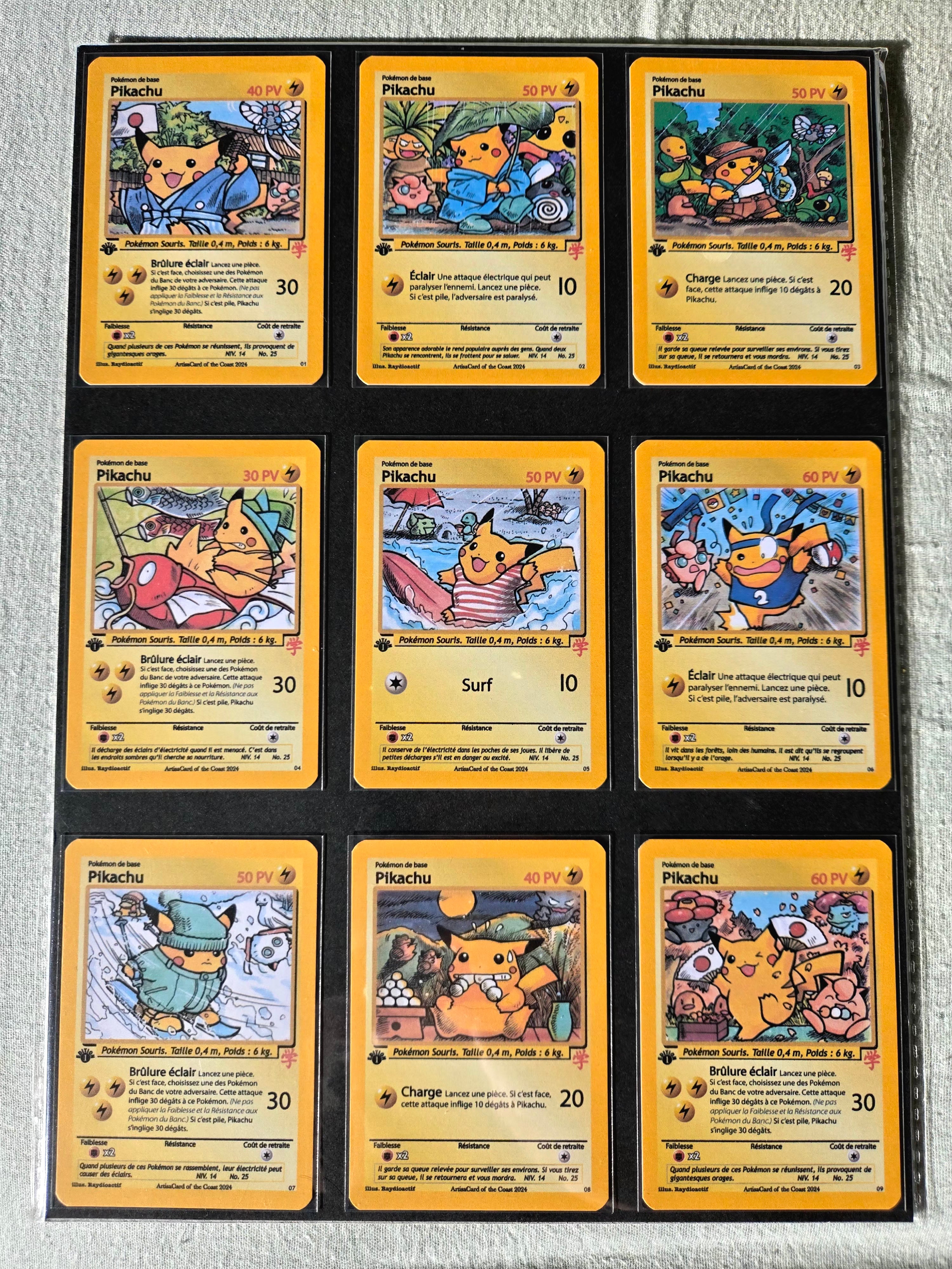 Set Pikachu Japanese Wizards Style 90's