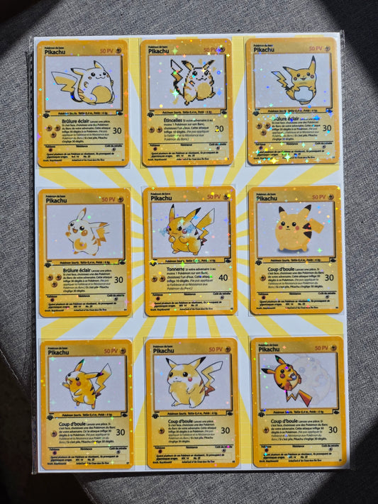 Set Pikachu Rétro Wizards Style 90's