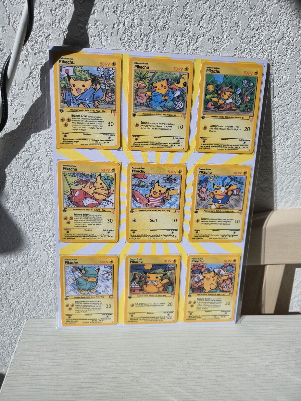 Set Pikachu Japanese Wizards Style 90's