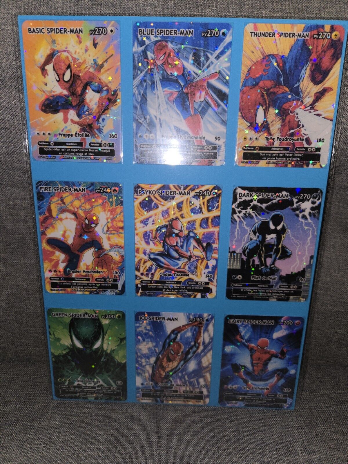 Set Spider Man Marvel Holographique