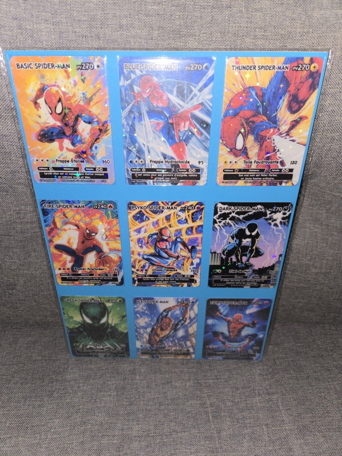 Set Spider Man Marvel Holographique