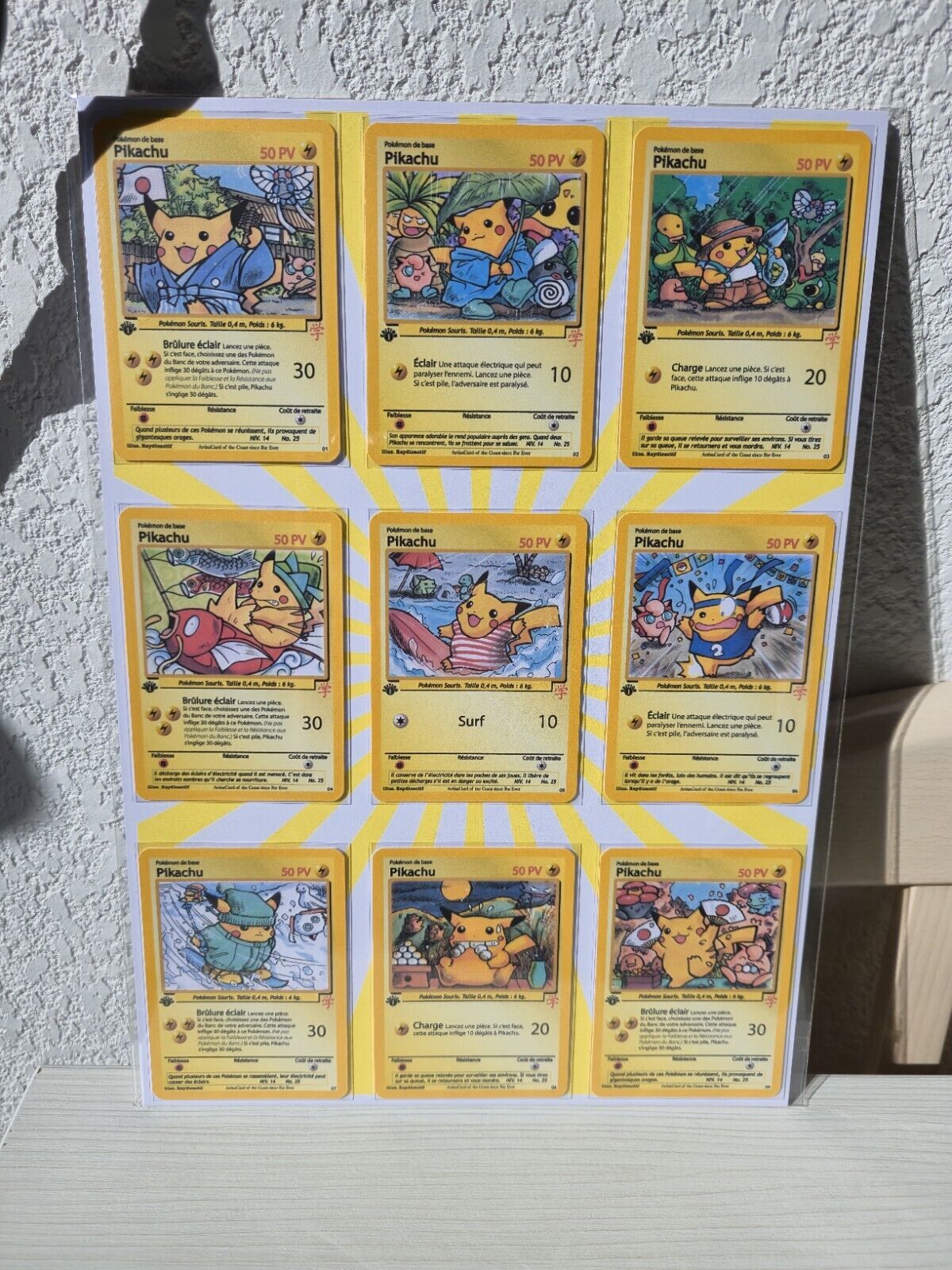 Set Pikachu Japanese Wizards Style 90's